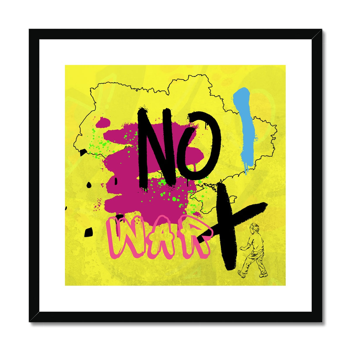 No War Framed & Mounted Print