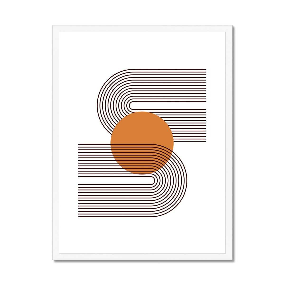 Geo Lines Framed Print