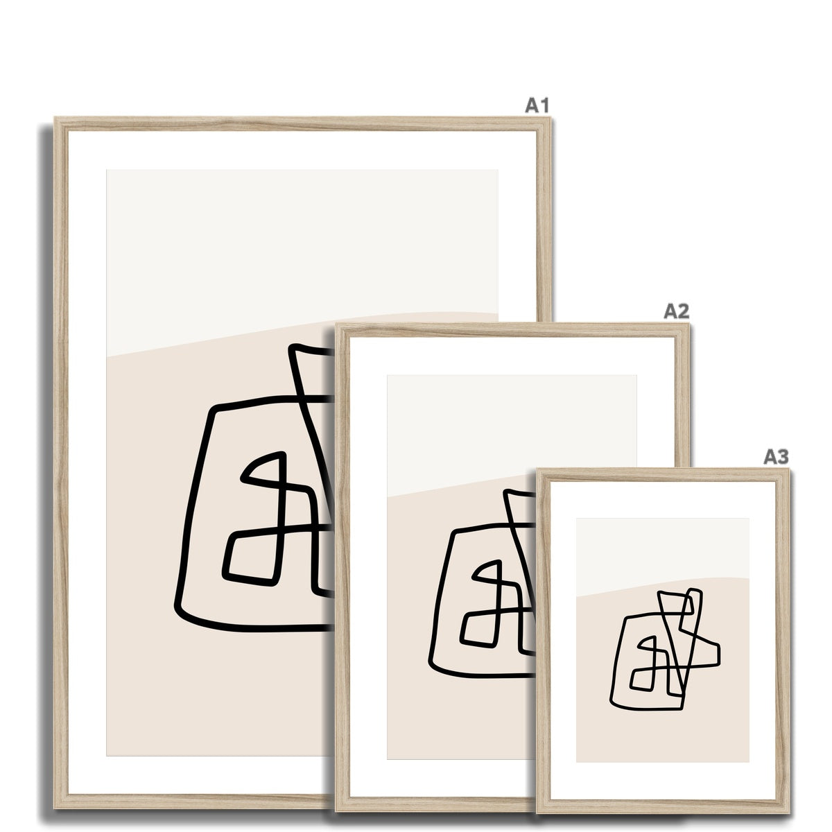 Abstract Lines 2 Framed & Mounted Print
