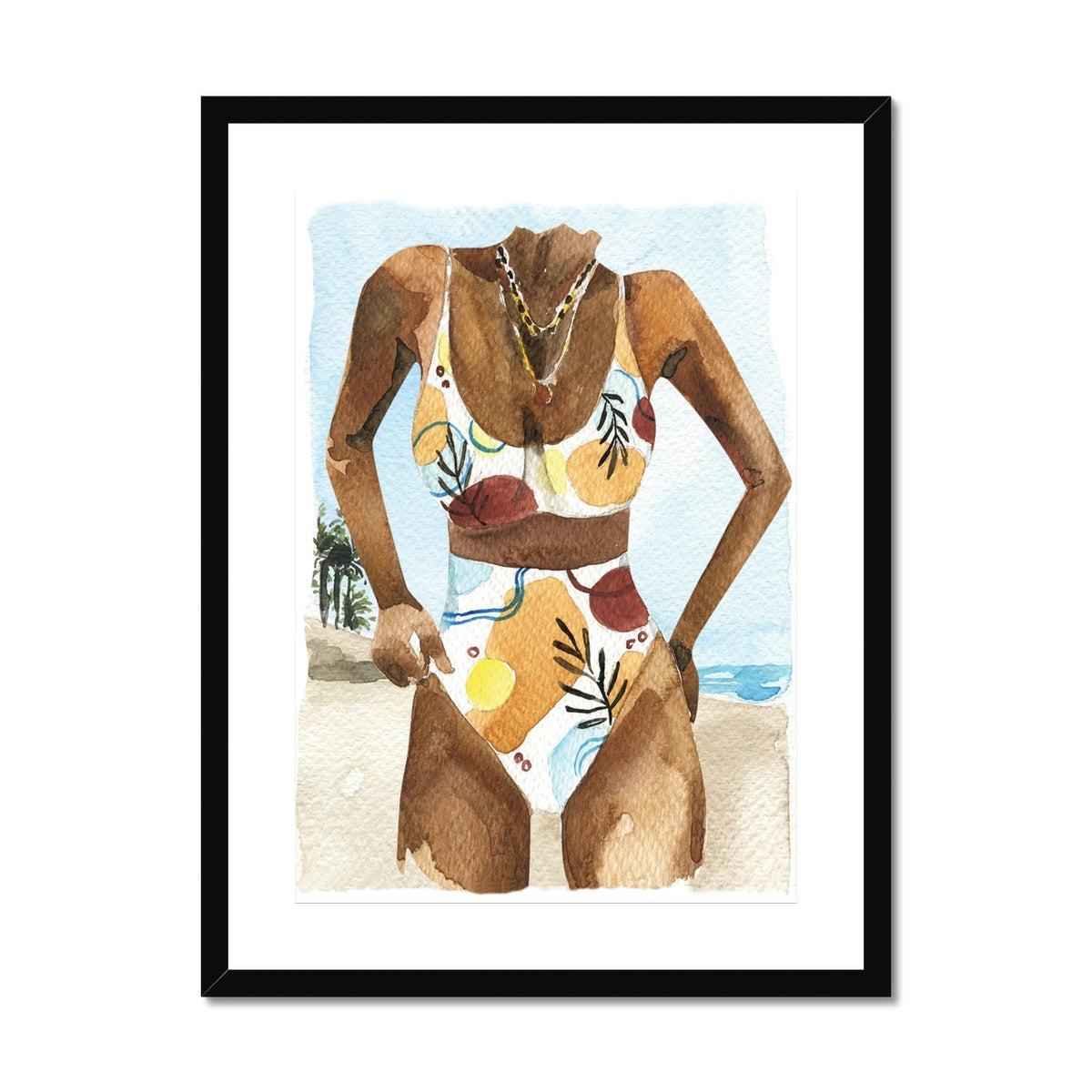 Beach Girl 1 Framed & Mounted Print