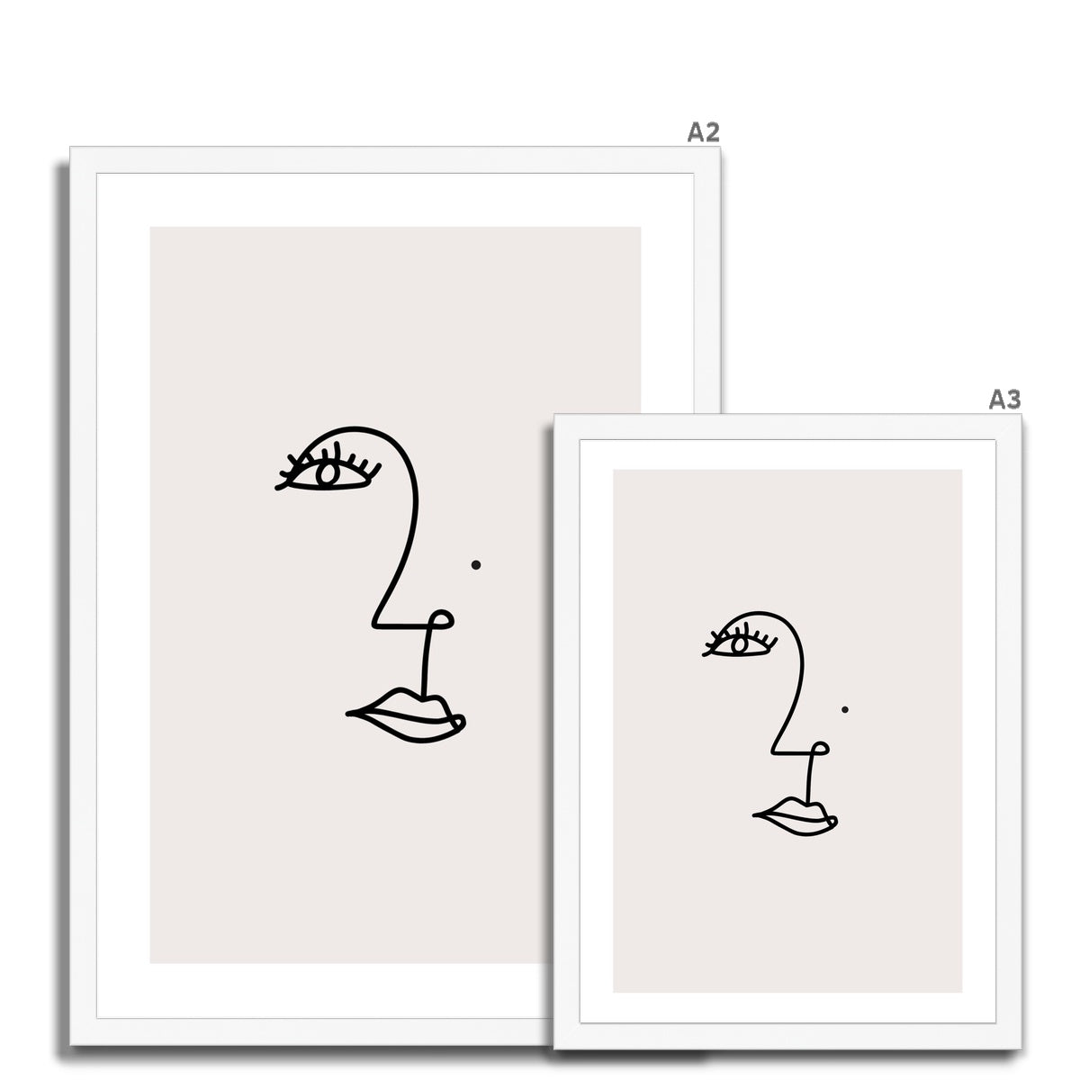 Line Art Her Framed Print