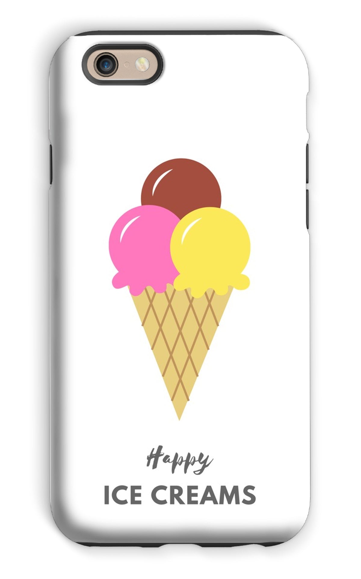 Happy Ice Creams Pink & Yellow Phone Case