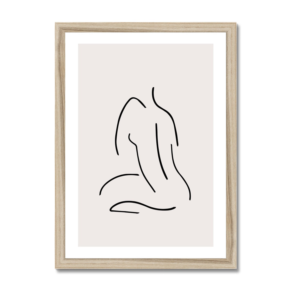 Line Art Body Lines Framed Print