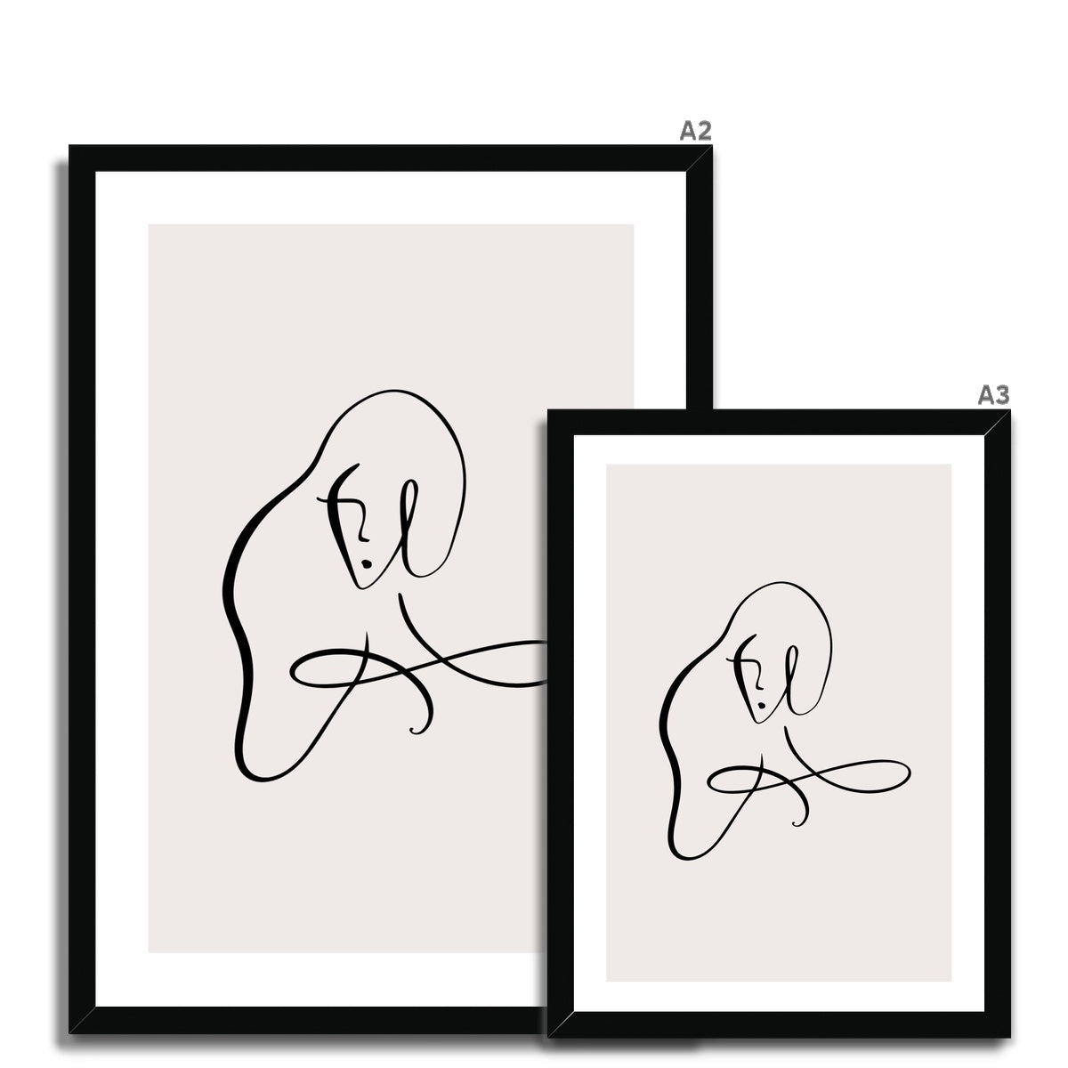 Line Art Rebecca Framed Print