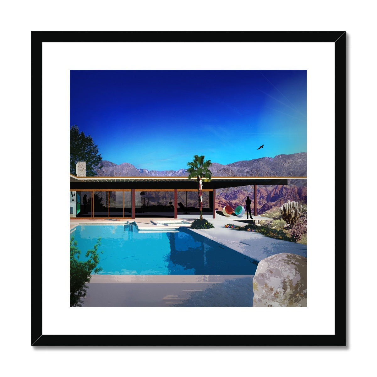 Comfort Zone Desert House Framed & Mounted Print