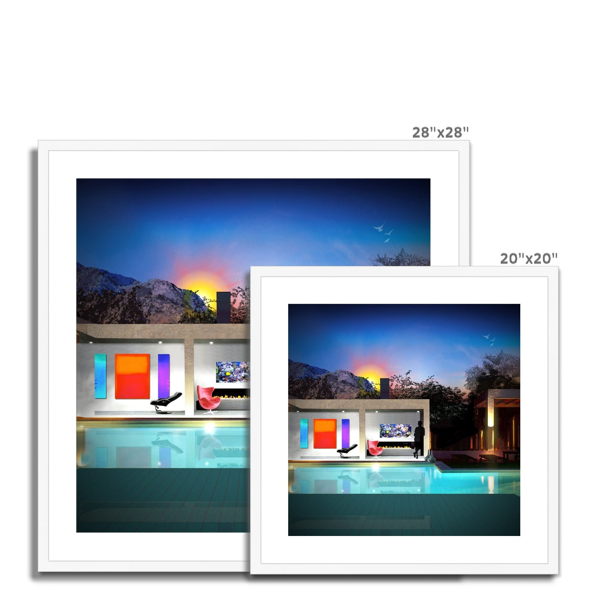 Comfort Zone Swimming Pool Framed & Mounted Print