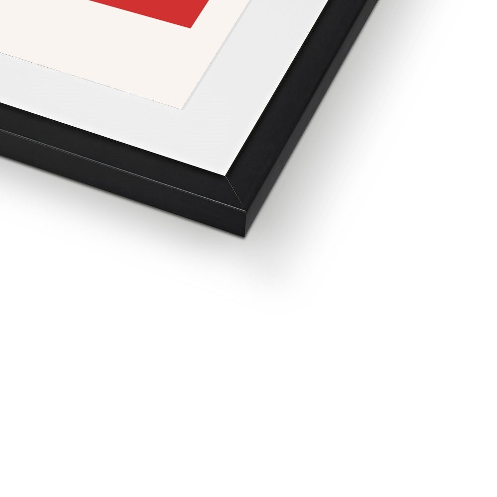Red and Black Framed & Mounted Print