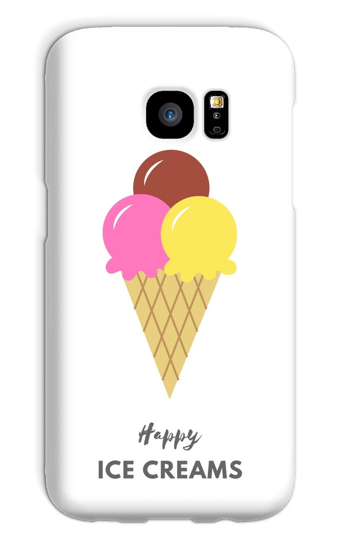 Happy Ice Creams Pink & Yellow Phone Case