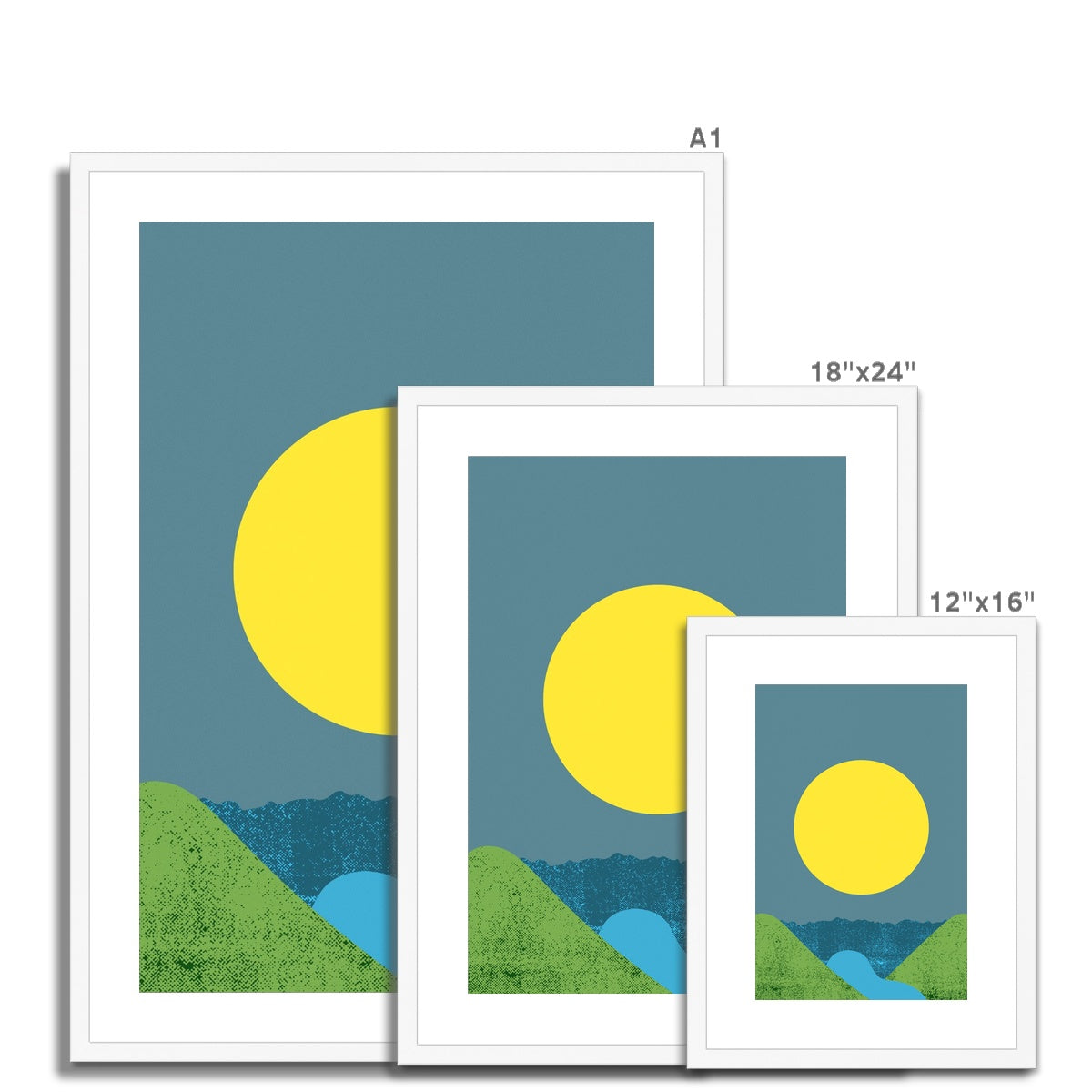Lemon Sun Framed & Mounted Print