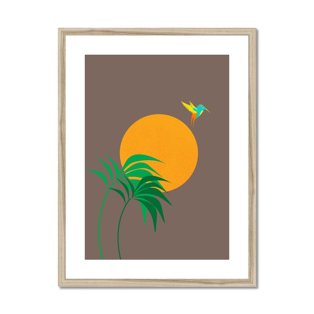 Hummingbirds Framed & Mounted Print