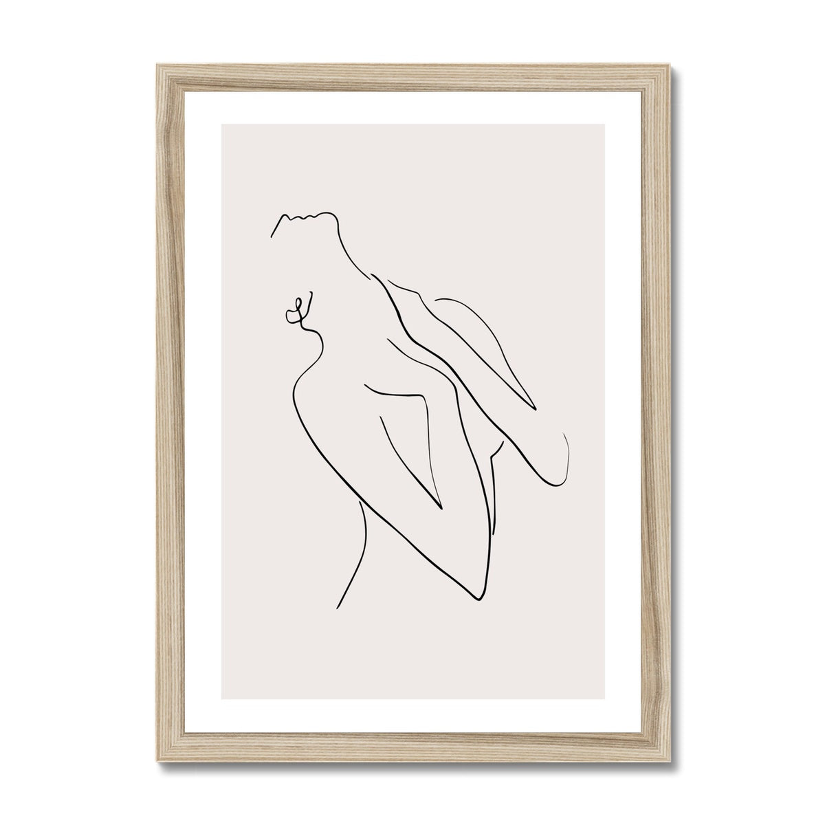 Line Art Female figure Framed Print