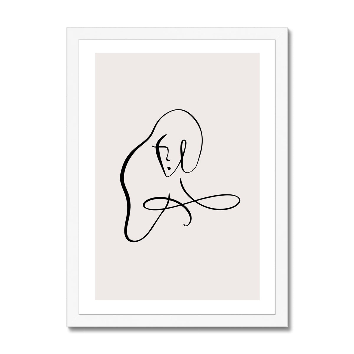 Line Art Rebecca Framed Print