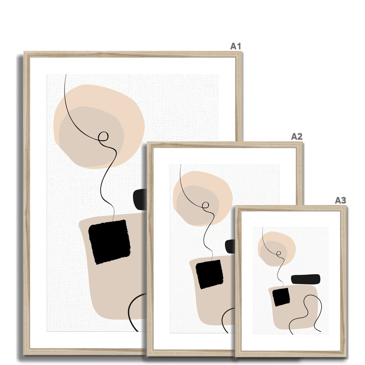 Abstract Lines 3 Framed & Mounted Print