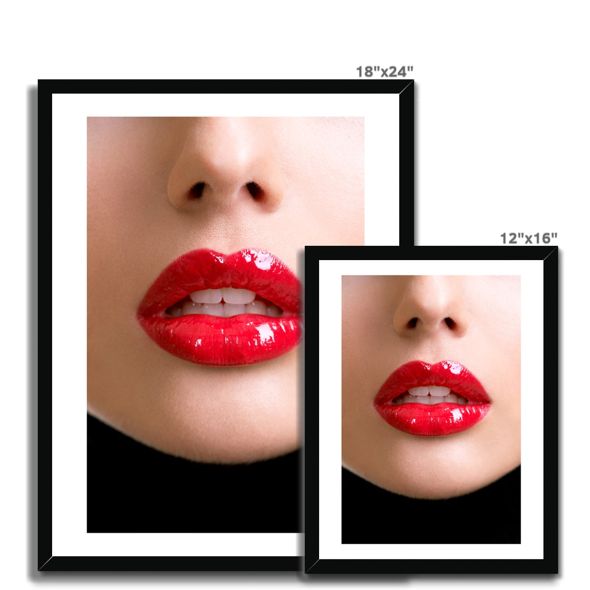 Red Lips - Addicted to Love Framed Print