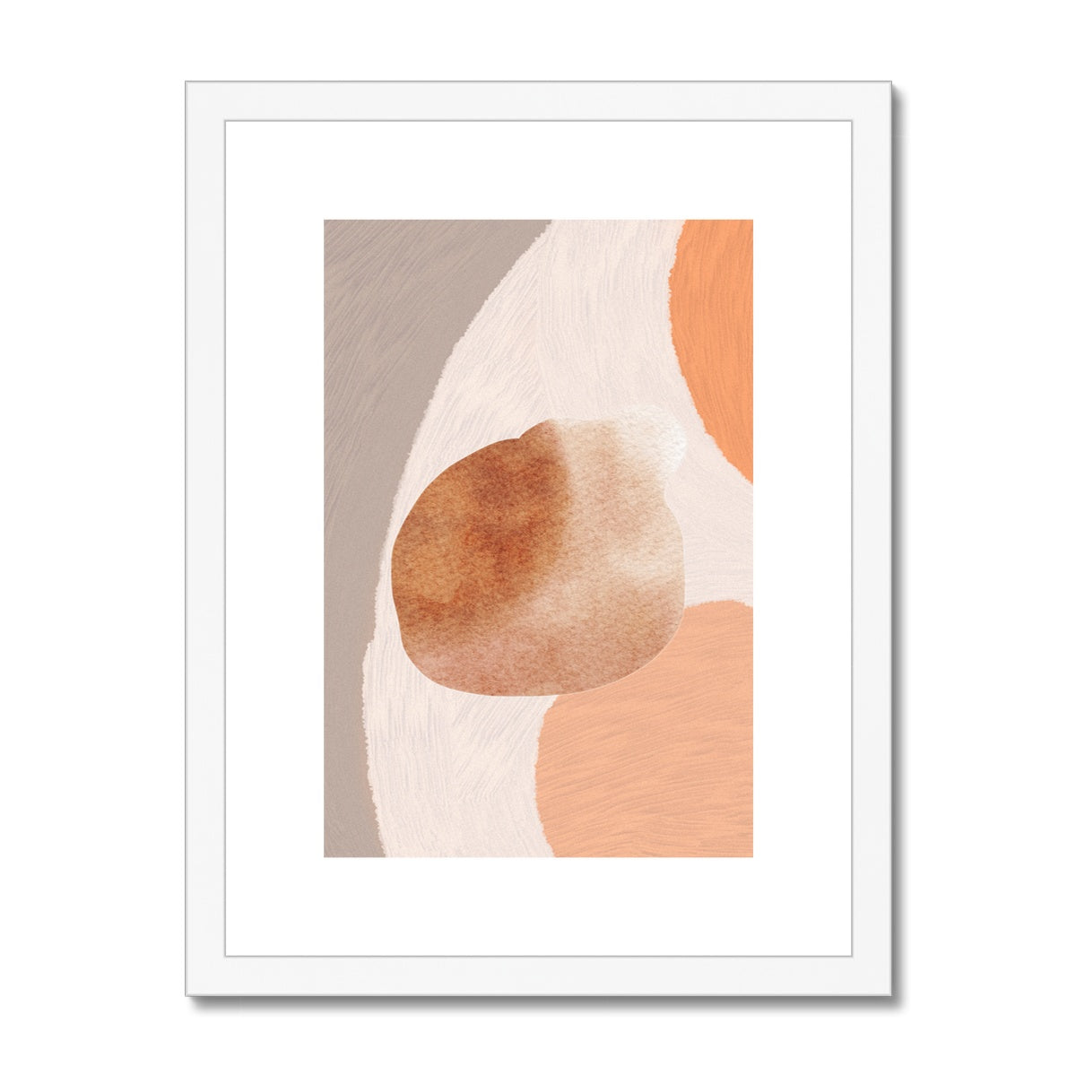 Soft Shapes Framed & Mounted Print