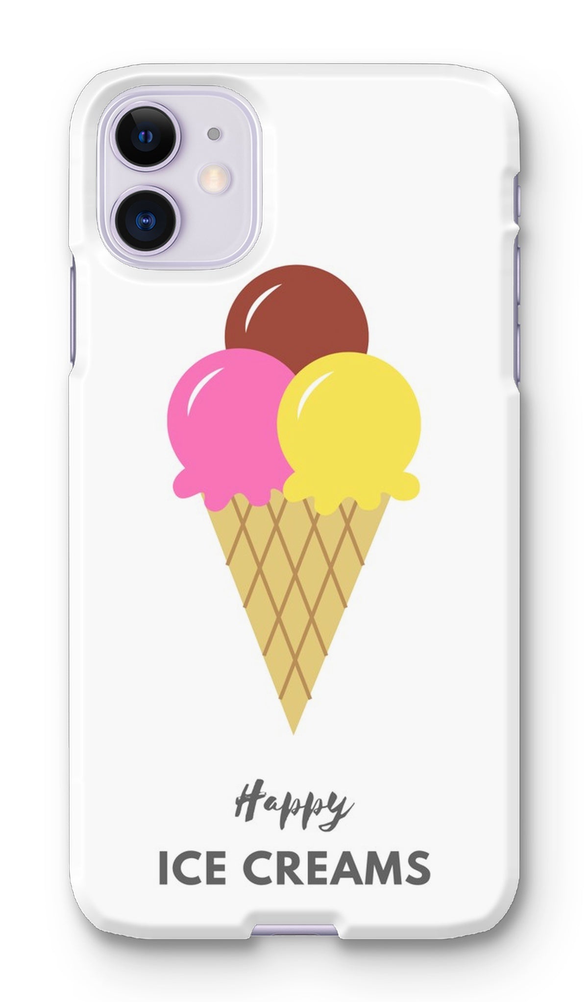 Happy Ice Creams Pink & Yellow Phone Case