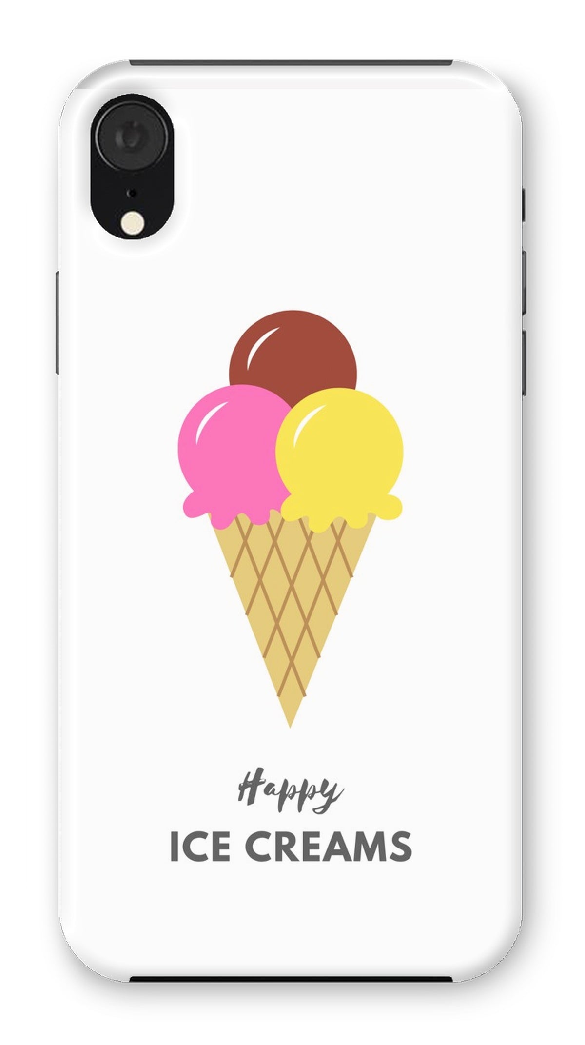 Happy Ice Creams Pink & Yellow Phone Case