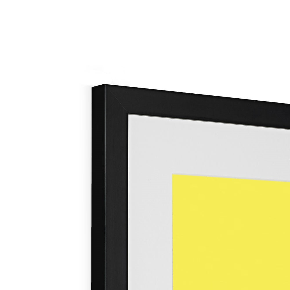 Lollipop Lips yellow Framed & Mounted Print