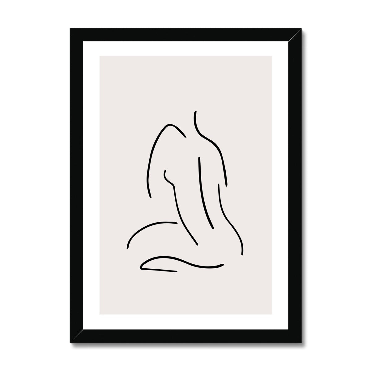 Line Art Body Lines Framed Print