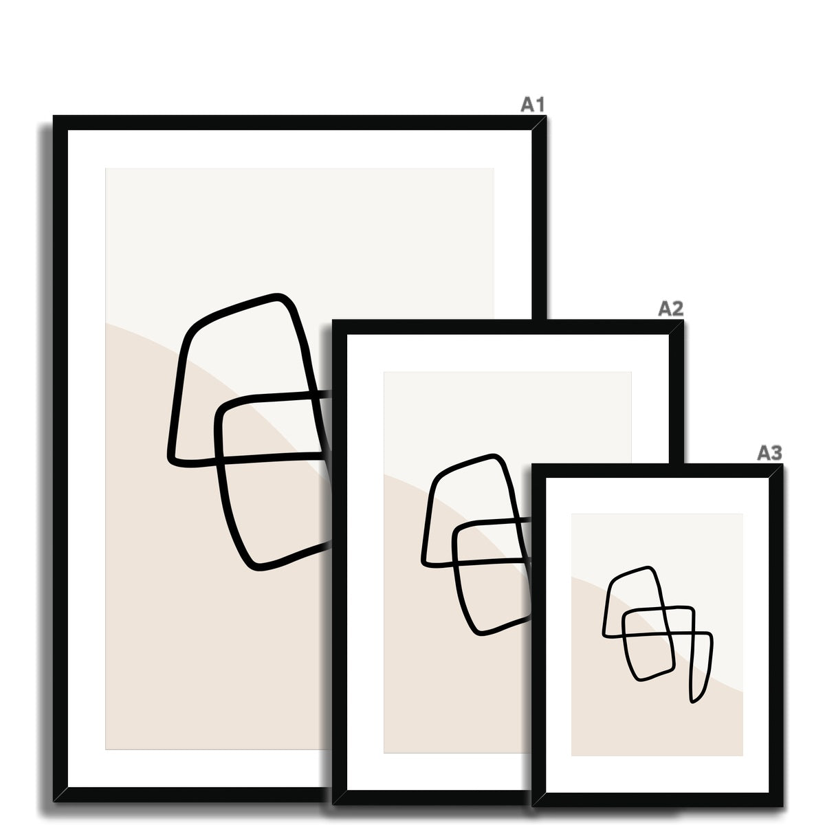Abstract Lines 1 Framed & Mounted Print