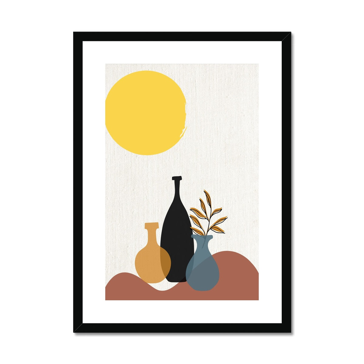 Vases and Bottles Framed & Mounted Print