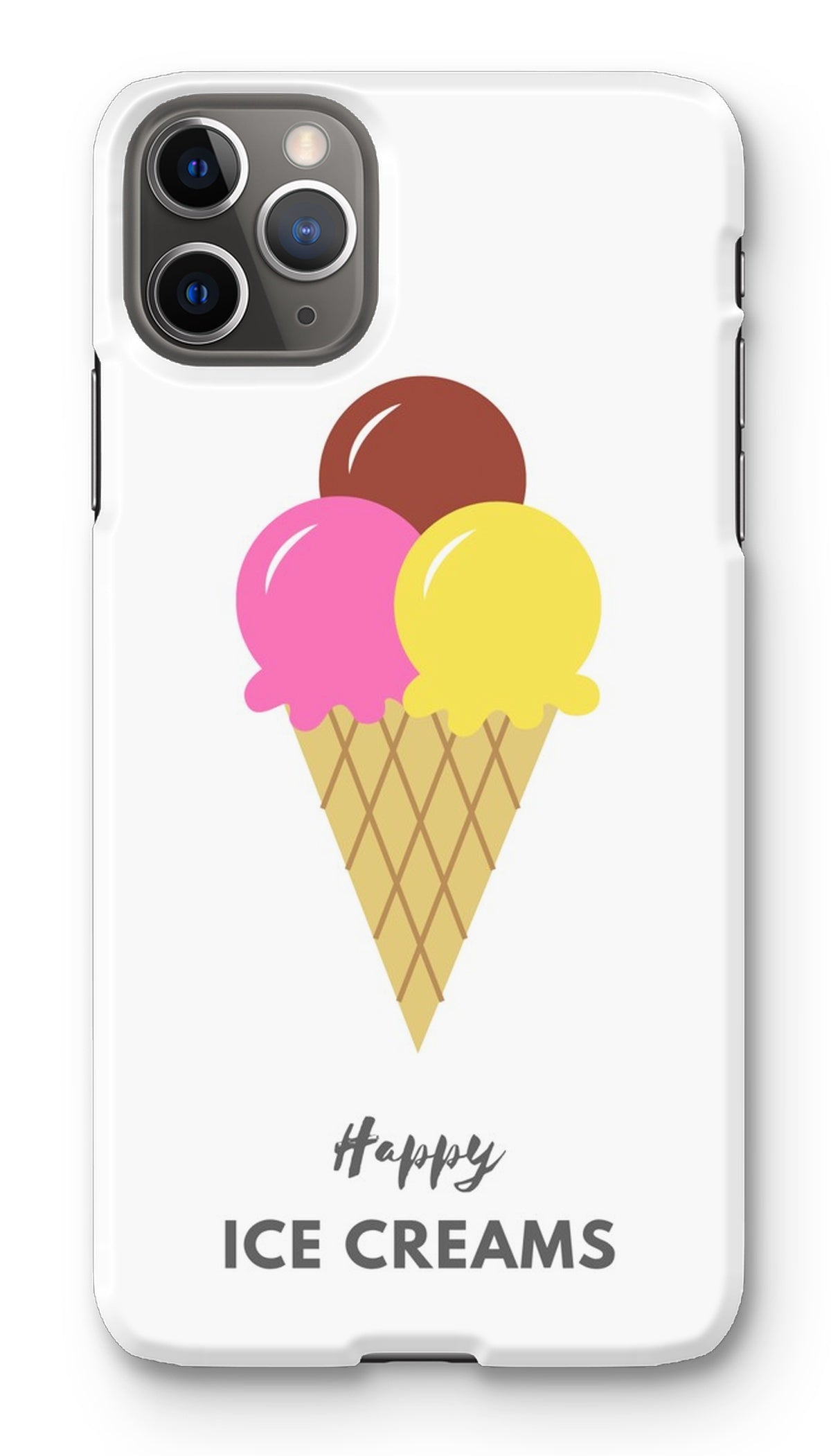 Happy Ice Creams Pink & Yellow Phone Case