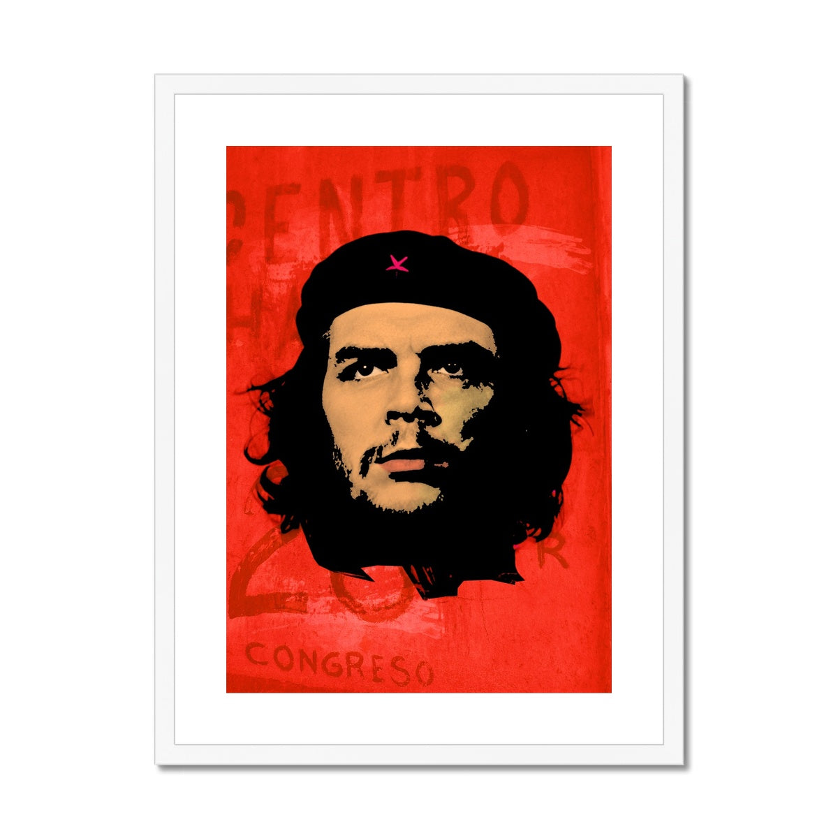 Che Red Framed & Mounted Print