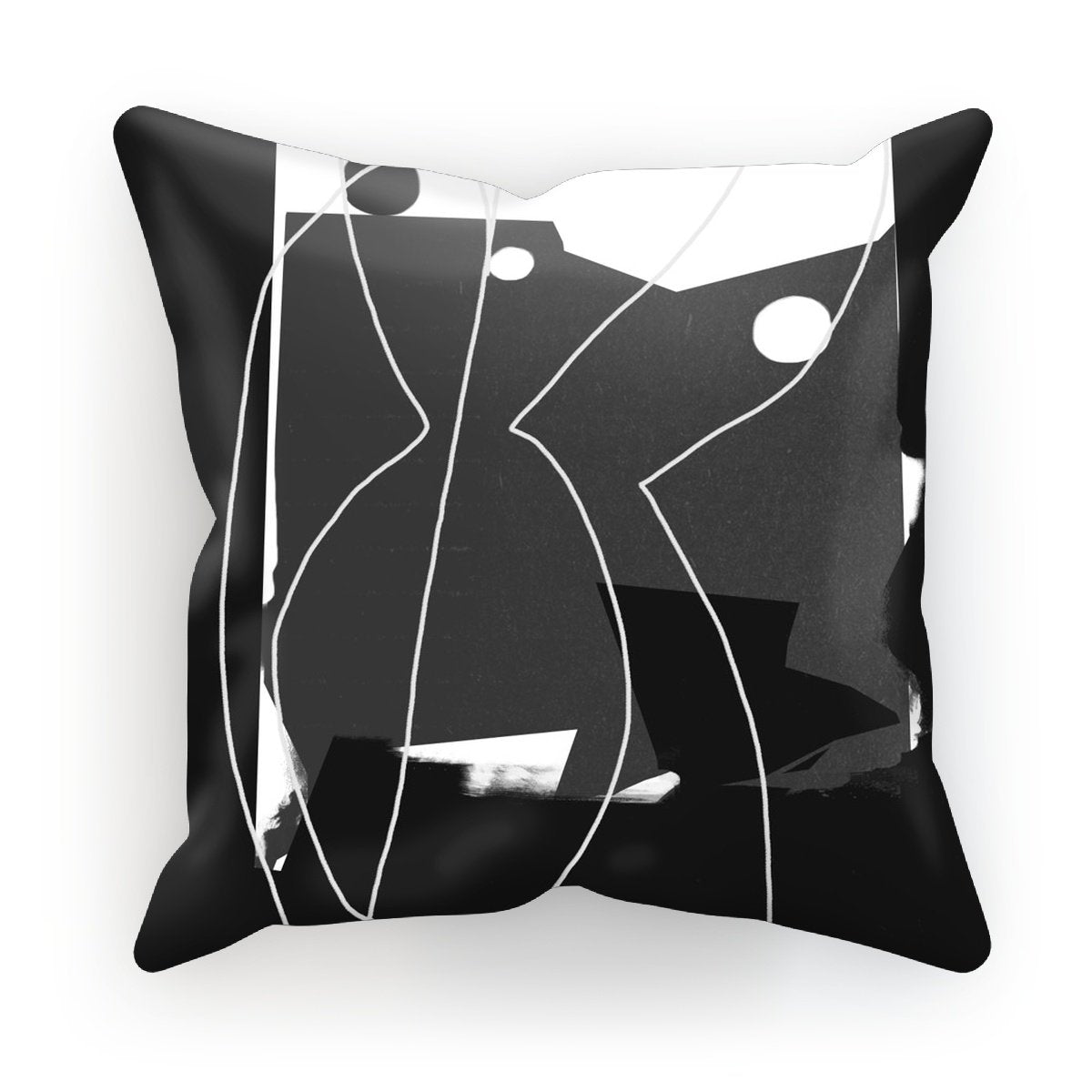 High Contrast Monochrome Cushion - Rowdy Space