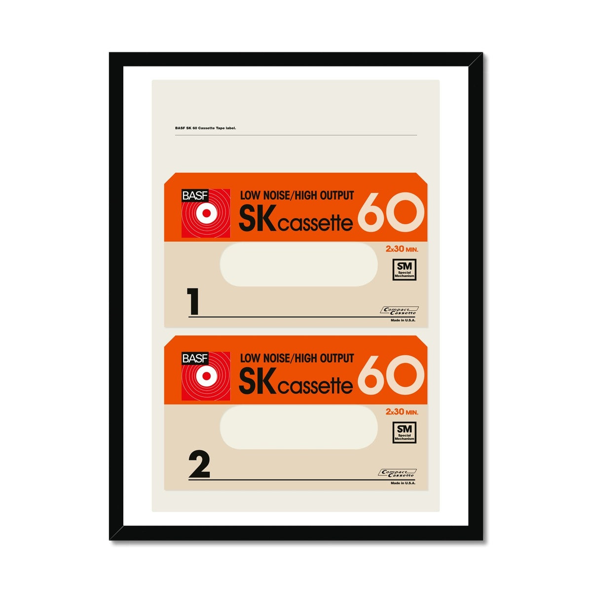 BASF SK Cassette 60 Framed Print