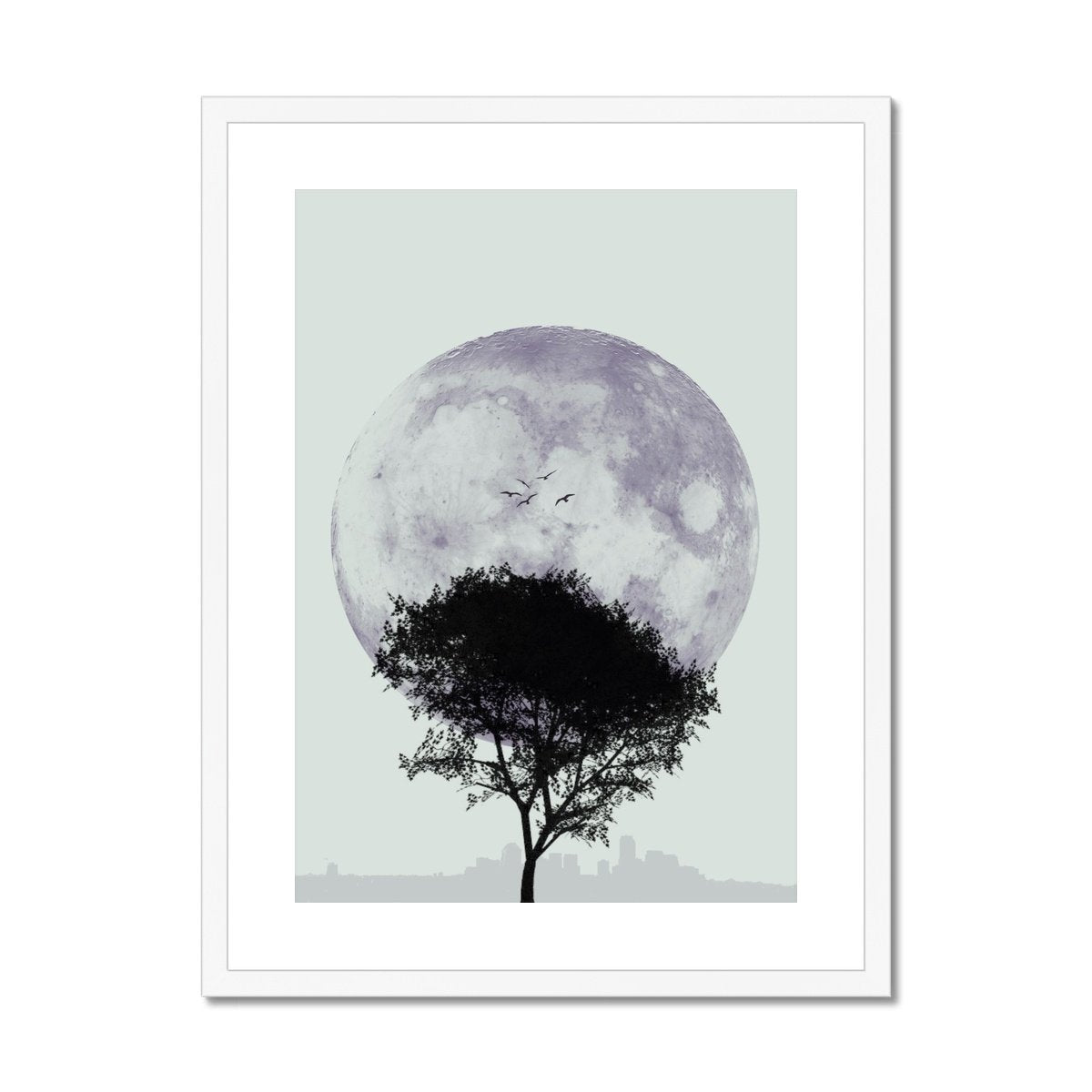 Tree and Moon Twilight - Rowdy Space