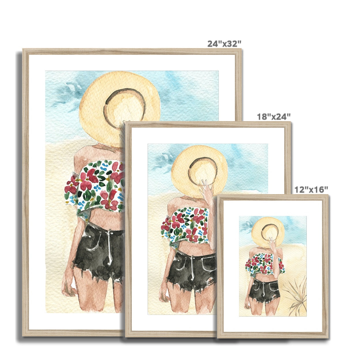 Beach Girl 4 Framed & Mounted Print