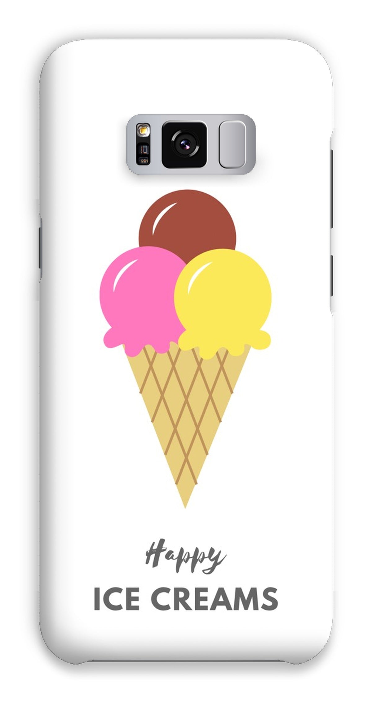 Happy Ice Creams Pink & Yellow Phone Case