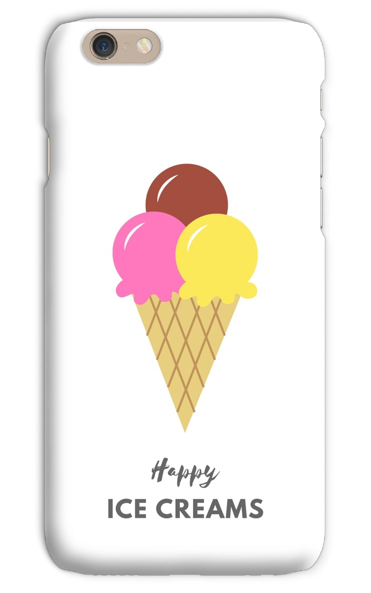 Happy Ice Creams Pink & Yellow Phone Case