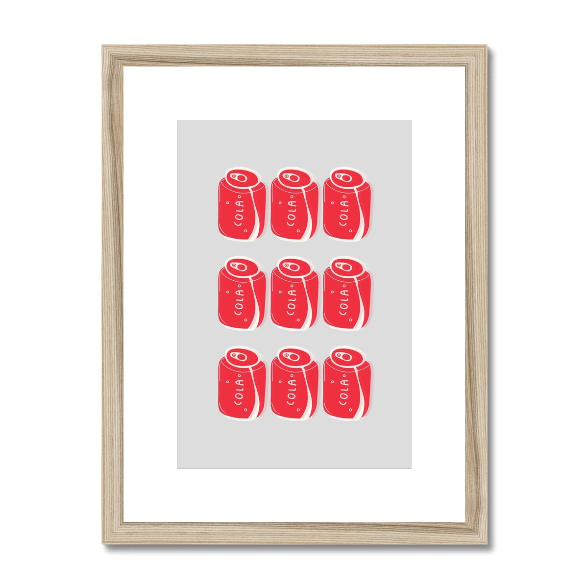 Cola Cans Framed & Mounted Print