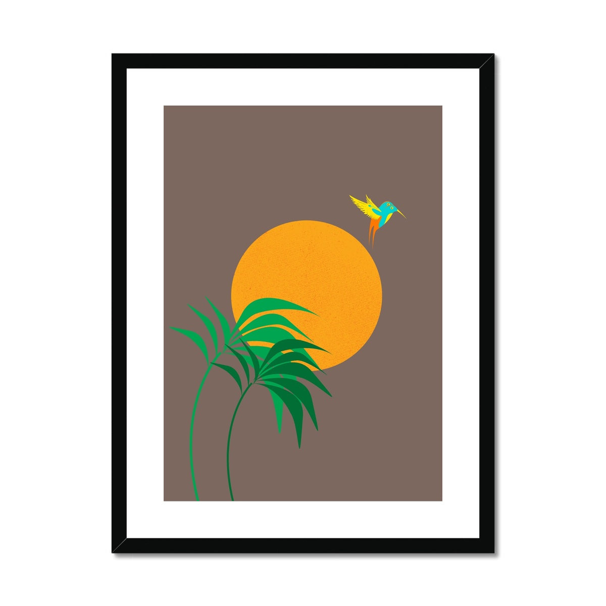 Hummingbirds Framed & Mounted Print