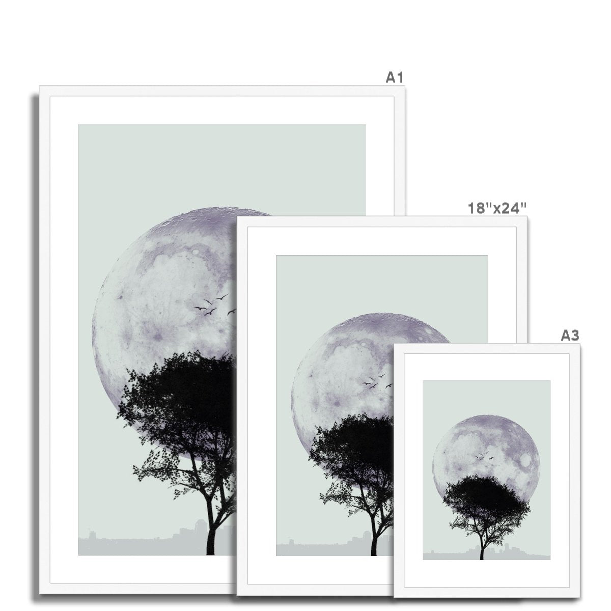 Tree and Moon Twilight - Rowdy Space