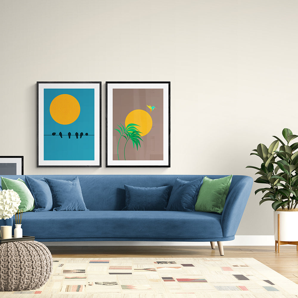 Hummingbirds Framed & Mounted Print