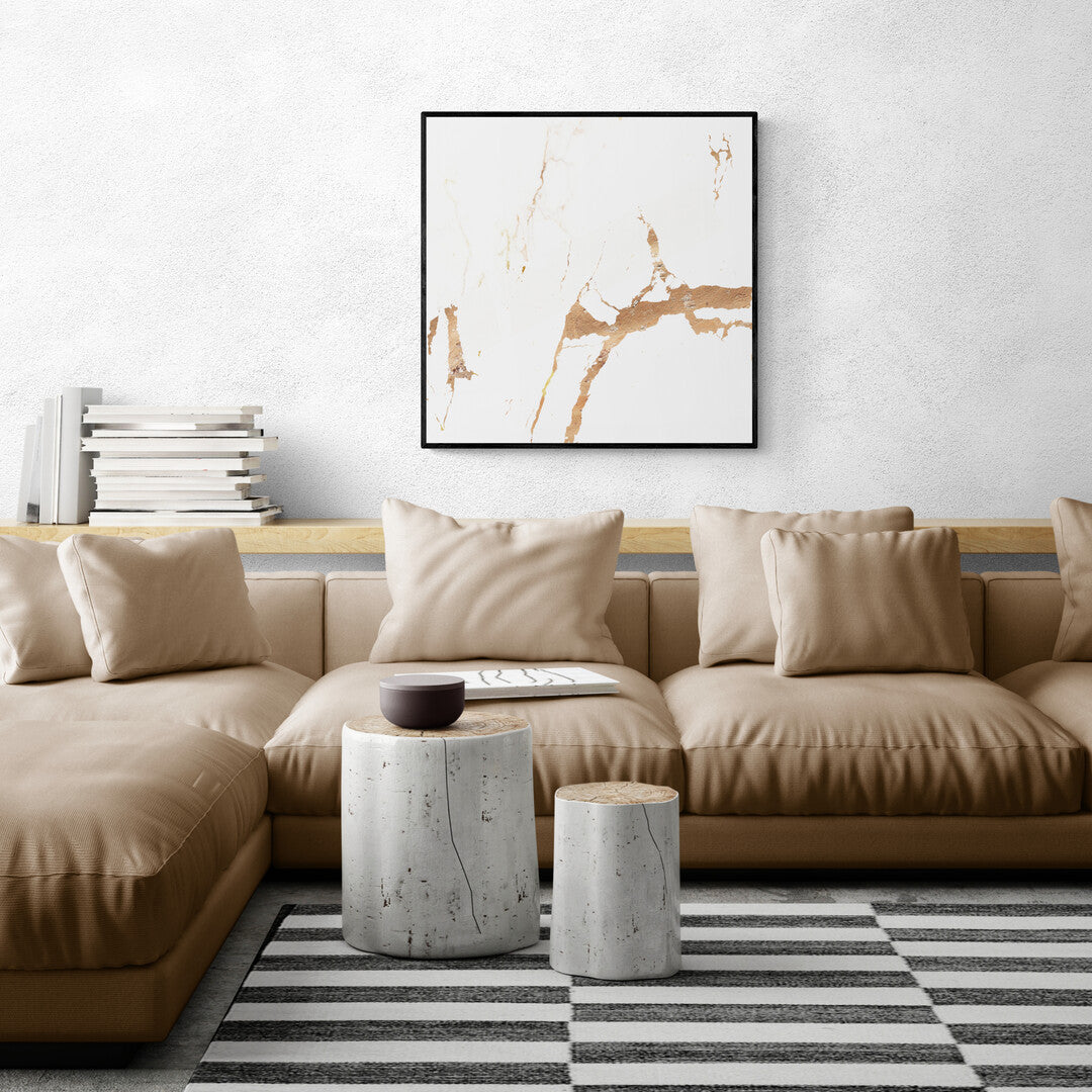 Calacatta Framed Canvas