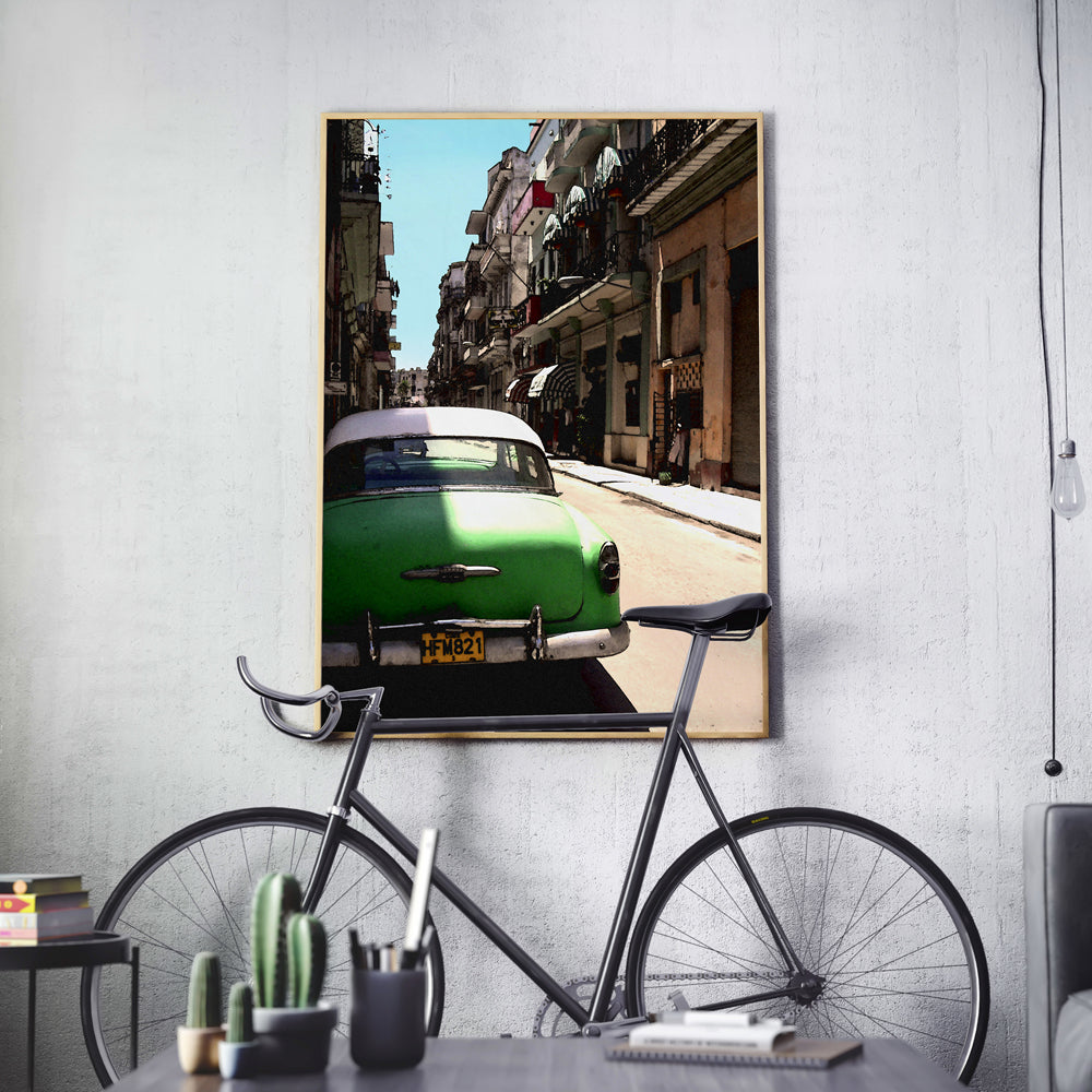 Green Cuban Car Framed Print