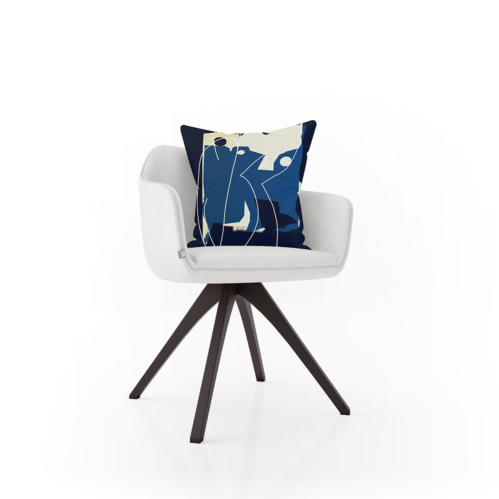 High Contrast Blue Cushion