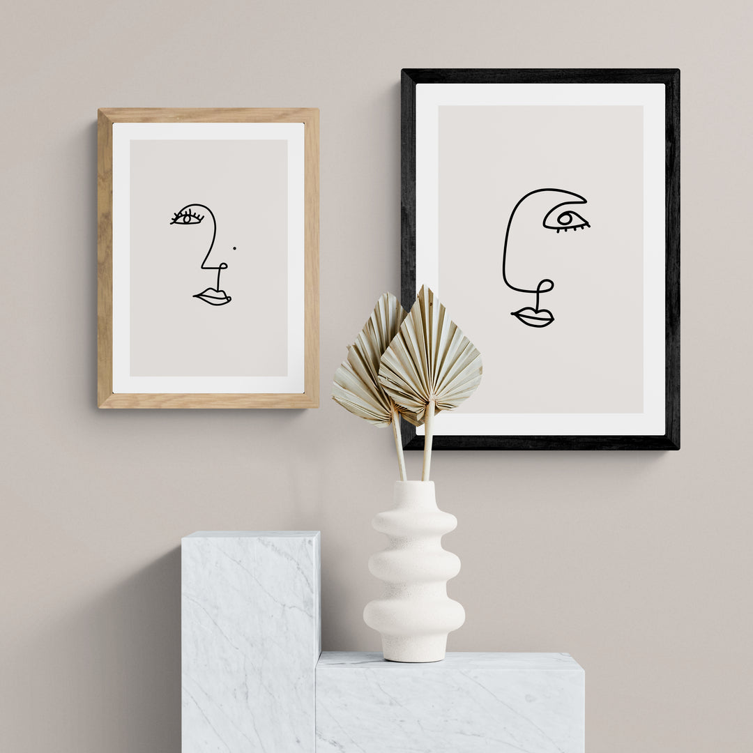 Line Art Him Framed Print