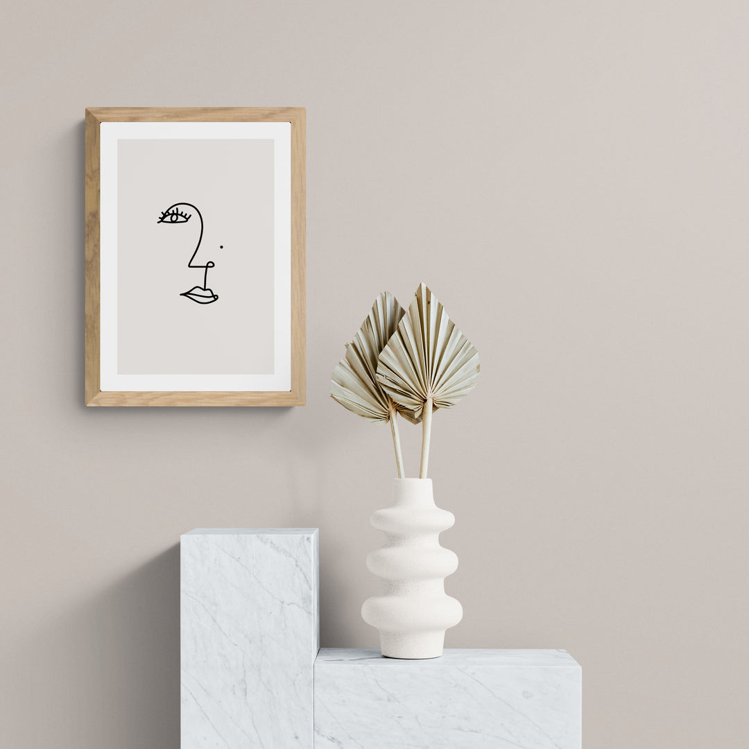 Line Art Her Framed Print