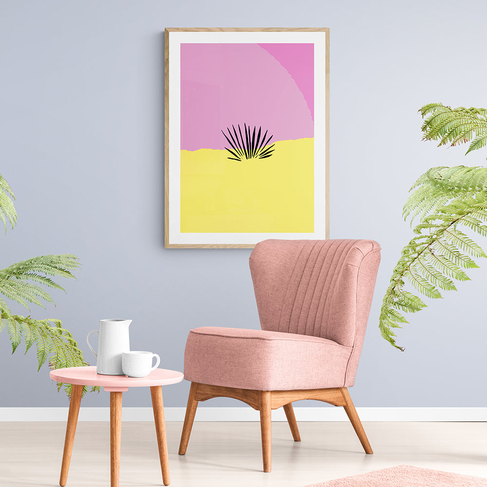 Pink Desert Framed & Mounted Print