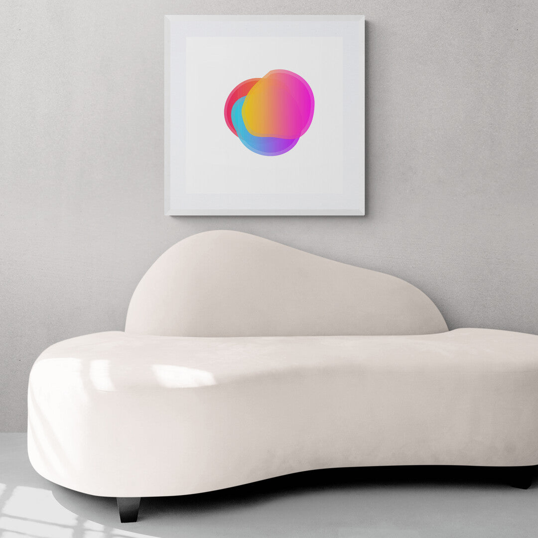 Technicolour White Framed & Mounted Print