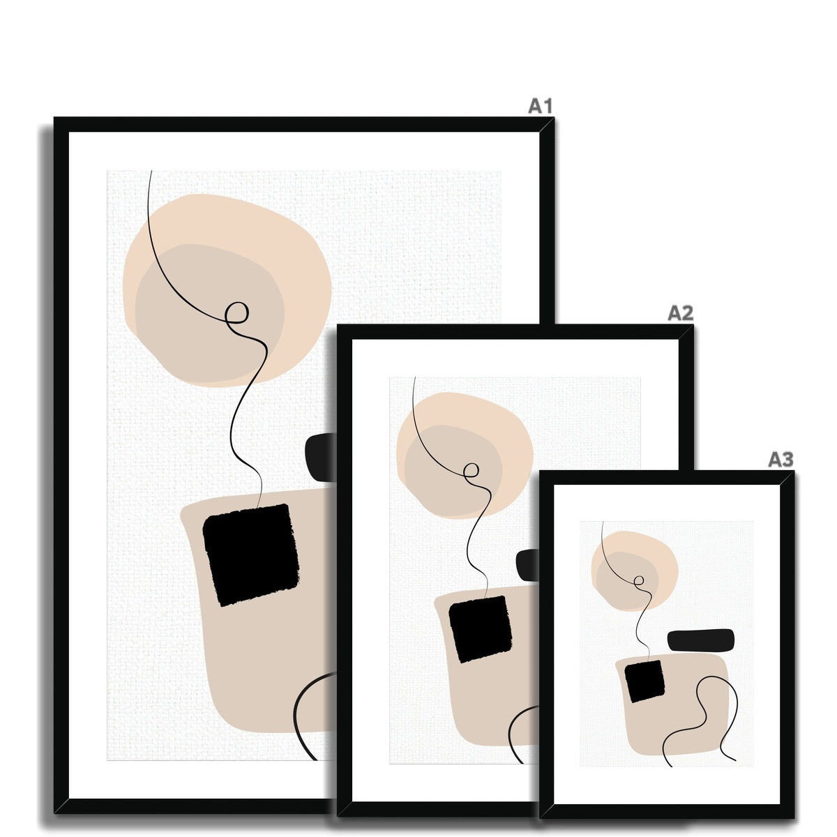 Abstract Lines 3 Framed & Mounted Print