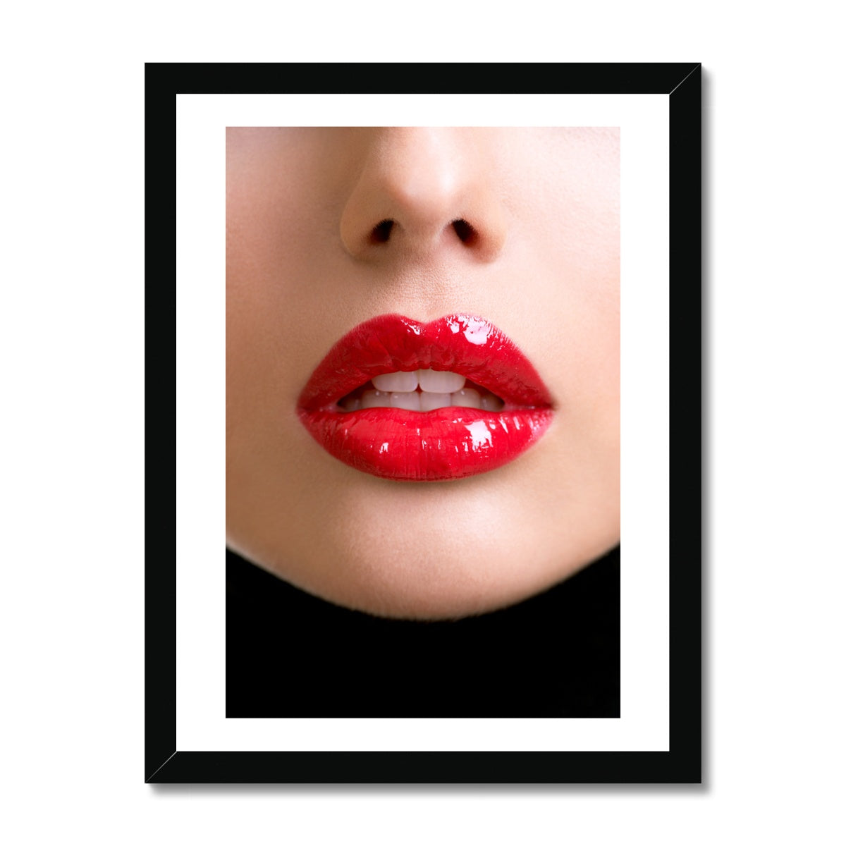 Red Lips - Addicted to Love Framed Print
