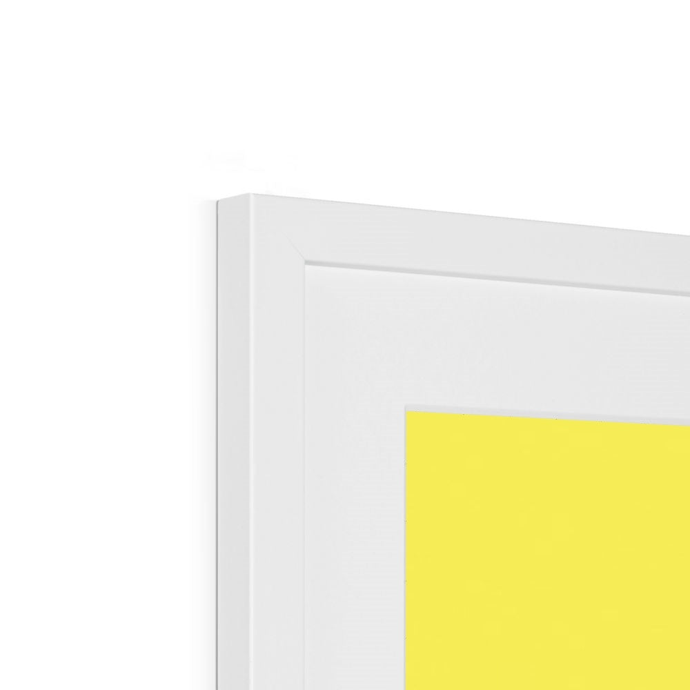 Lollipop Lips yellow Framed & Mounted Print