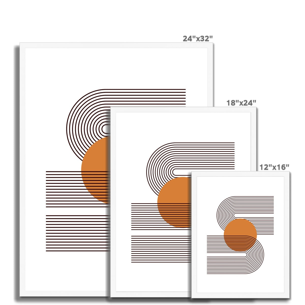 Geo Lines Framed Print