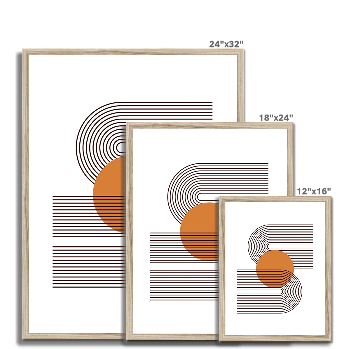 Geo Lines Framed Print