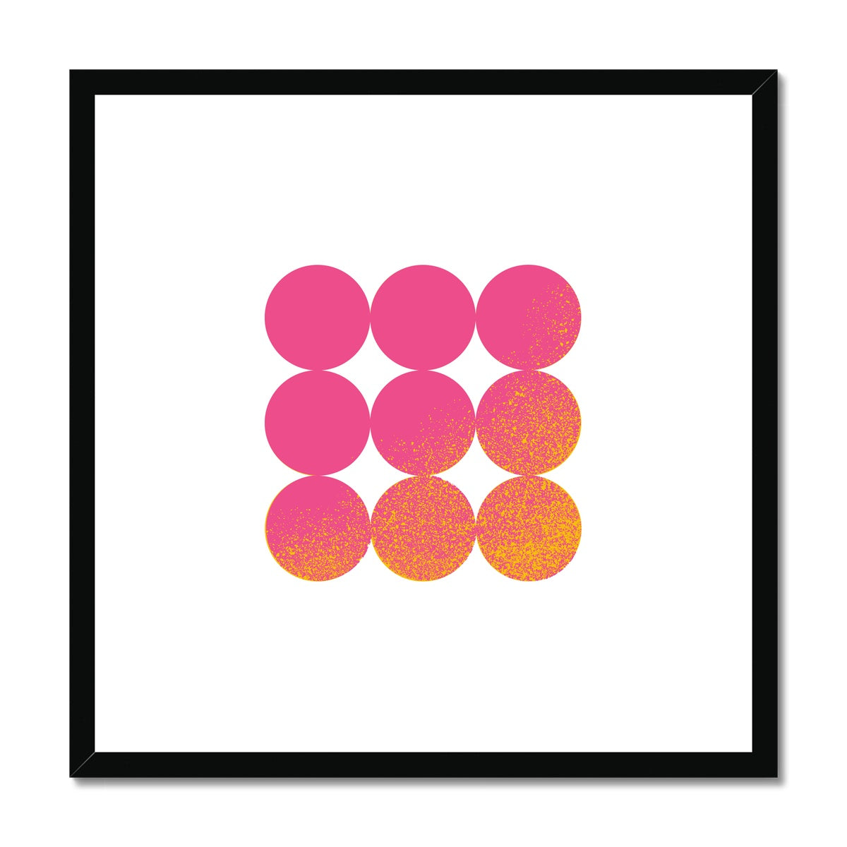 Pink Circles Framed & Mounted Print